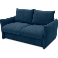 Domo collection Schlafsofa 2-Sitzer »Helsinki« - 165x195x95cm - blau - Polyester / Polyamid / Holz von DOMO collection