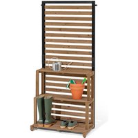 Tchibo - Sichtschutz-Regal-Modul »Elin« - 75x44x170cm - schwarz - Holz / Stahl / Polypropylen von Tchibo