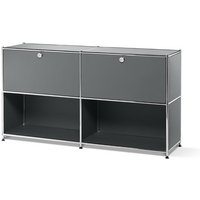 Sideboard Metall »CN3« mit versetzbaren Klappenfächern, grau von Tchibo