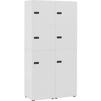 Tchibo - Spind-Set »Locked« mit Zahlenschloss - 1x40,5x92,5cm - schwarz - Holz / Metall / Kunststoff von Tchibo