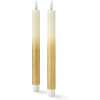 Tchibo - 2 LED-Echtwachs-Stabkerzen - creme von Tchibo