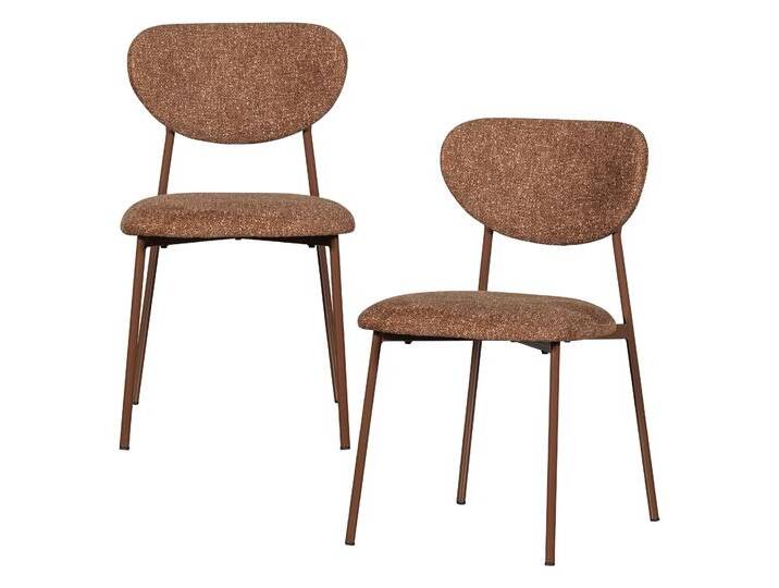 Tchibo - 2 Woood »Valor« Esszimmerstühle - 46x56x77cm - braun - Polyester / Metall von Tchibo