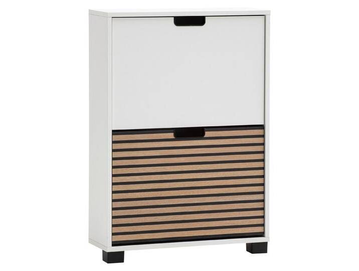 Tchibo - 2er-Schuhschrank »Ryker« - 59,8x19,5x85,2cm - schwarz - Holz / Kunststoff / Metall von Tchibo
