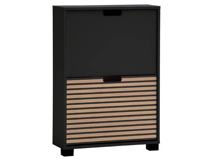 Tchibo - 2er-Schuhschrank »Ryker« - 59,8x19,5x85,2cm - schwarz - Holz / Kunststoff / Metall von Tchibo