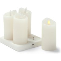 Tchibo - 4 LED-Akku-Echtwachskerzen - creme von Tchibo