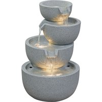 Tchibo - 4-stufiger LED-Gartenbrunnen »Rama« - 51x46,5x72,5cm - grau - Polyethylen von Tchibo