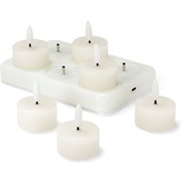 Tchibo - 6 LED-Akku-Echtwachsteelichter - creme von Tchibo
