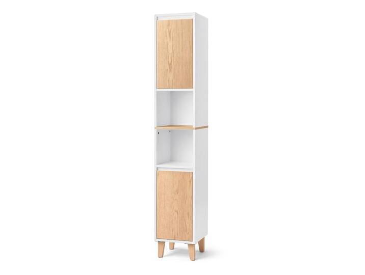 Tchibo - Bad-Hochschrank mit offenem Fach und 2 Türen - 30x30x170cm - braun - Eschen-Massivholz von Tchibo