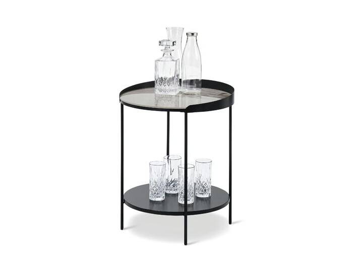 Tchibo - Beistelltisch mit Keramik-Tischplatte in Mamoroptik - schwarz von Tchibo