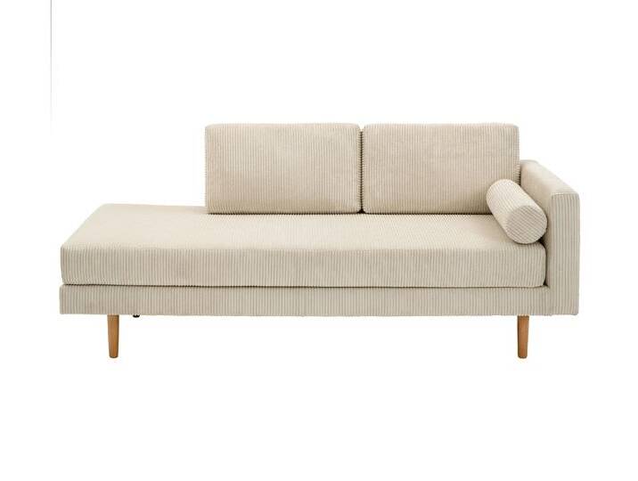 Tchibo - Cord-Recamiere »Ivo« - 190x87x81cm - braun - Polyester / Buchenholz / Holz von Tchibo