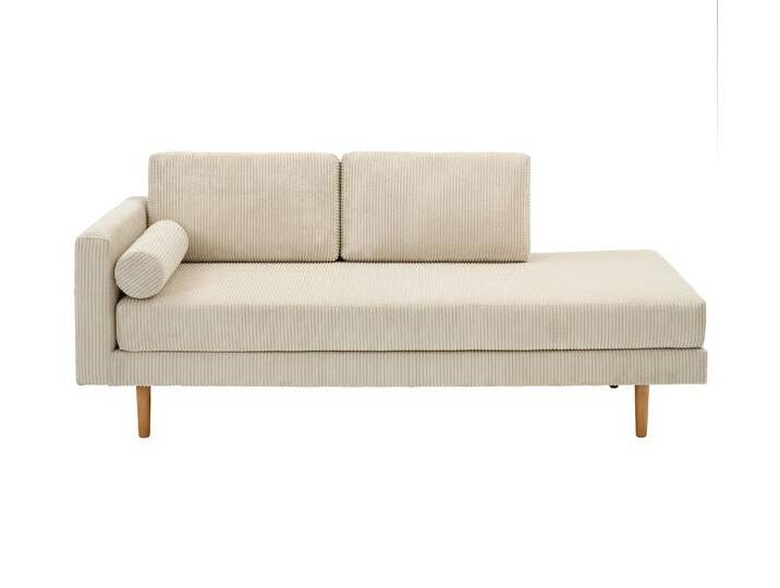 Tchibo - Cord-Recamiere »Ivo« - 190x87x81cm - braun - Polyester / Buchenholz / Holz von Tchibo