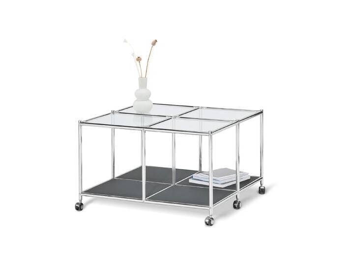 Tchibo - Couchtisch mit Rollen »Cn3« - 78x78x44,5cm - chrom - Metall / Glas / Metall Tchibo - Couchtisch mit Rollen »Cn3« - 78x78x44,5cm - chrom - Metall / Glas / Metall von Tchibo