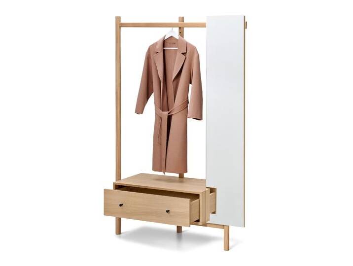 Tchibo - Garderobe mit Spiegel - 116x45,5x180cm - schwarz - Eichenholz / Holz / Echtholzfurnier Tchibo - Garderobe mit Spiegel - 116x45,5x180cm - schwarz - Eichenholz / Holz / Echtholzfurnier von Tchibo