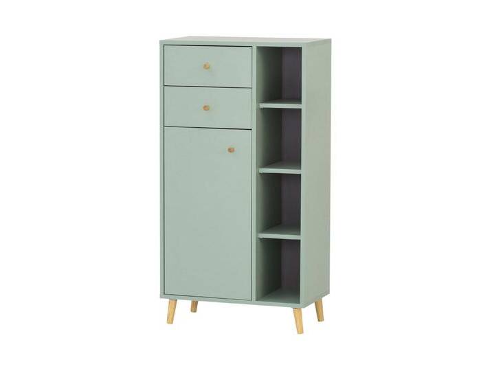 Tchibo - Highboard »Bjarne« - 60x33x113,5cm - braun - Holz / Metall von Tchibo