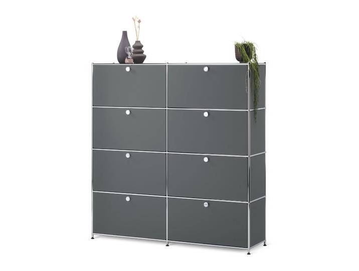 Tchibo - Highboard »Cn3« mit 8 Klappen - 152x40x158,5cm - chrom - Stahl / Aluminium / Kunststoff von Tchibo
