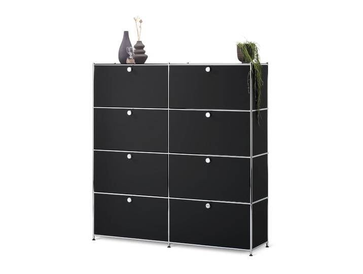 Tchibo - Highboard »Cn3« mit 8 Klappen - 152x40x158,5cm - schwarz - Stahl / Aluminium / Kunststoff Tchibo - Highboard »Cn3« mit 8 Klappen - 152x40x158,5cm - schwarz - Stahl / Aluminium / Kunststoff von Tchibo