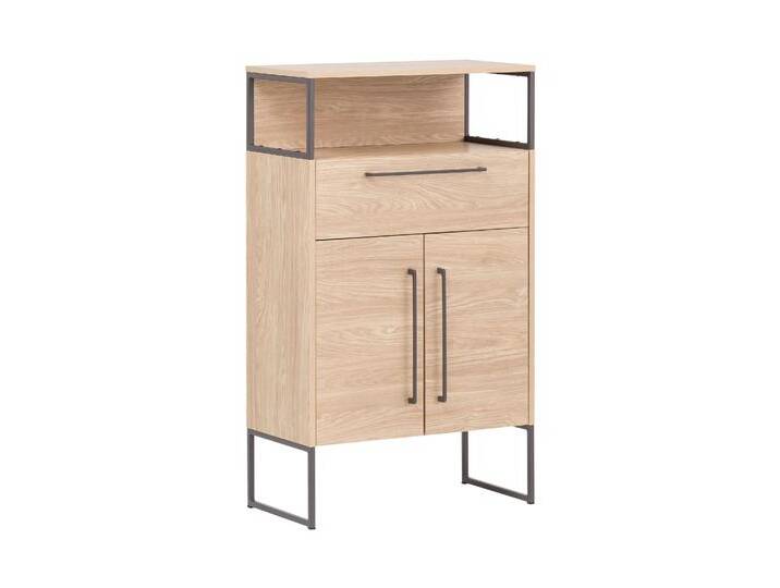 Tchibo - Highboard »Dumone« - 65x33x112,5cm - anthrazit - Holz / Metall von Tchibo