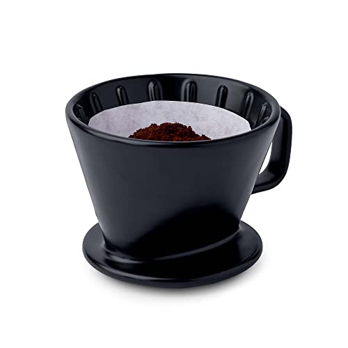 Tchibo Kaffeefilter, Handfilter, Handaufguss, Filtergröße 2, Spülmaschinengeeignet, Keramik, Schwarz von Tchibo