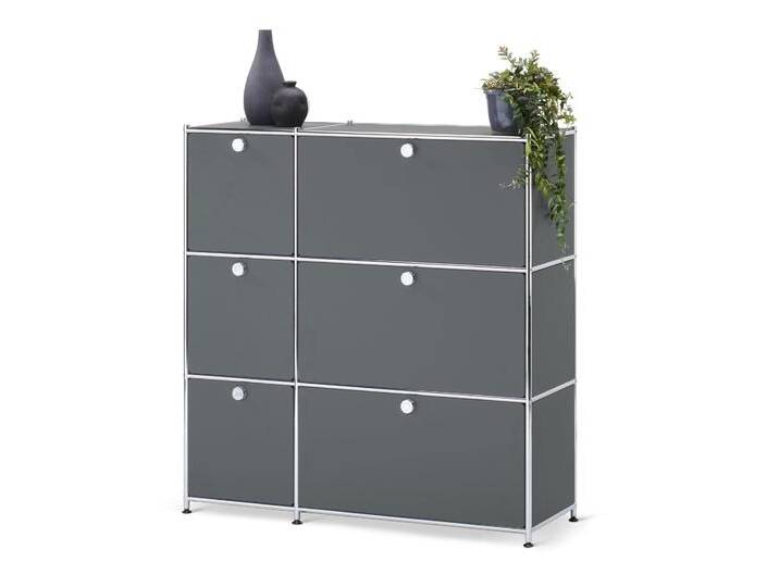 Tchibo - Kommode »Cn3« mit 6 Klappen - 115,5x40x120,5cm - chrom - Stahl / Aluminium / Kunststoff Tchibo - Kommode »Cn3« mit 6 Klappen - 115,5x40x120,5cm - chrom - Stahl / Aluminium / Kunststoff von Tchibo