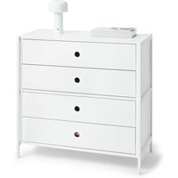 Tchibo - Kommode »Klaar« mit 4 Schubladen - 80x40x76,8cm - weiß - Holz / Stahl von Tchibo