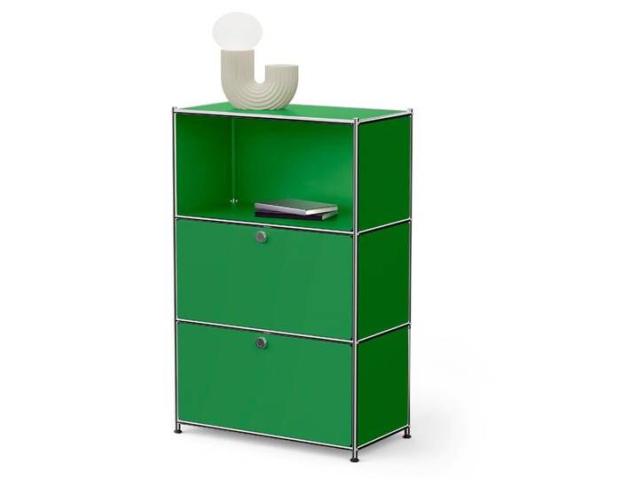 Tchibo - Kommode Metall »Cn3« mit 2 Klappenfächern - 77x40x120,5cm - chrom - Stahl / Aluminium / Kunststoff von Tchibo