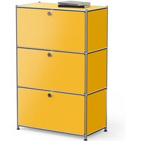 Tchibo - Kommode Metall »Cn3« mit 3 Klappenfächern - 77x40x120,5cm - chrom - Stahl / Aluminium / Kunststoff von Tchibo