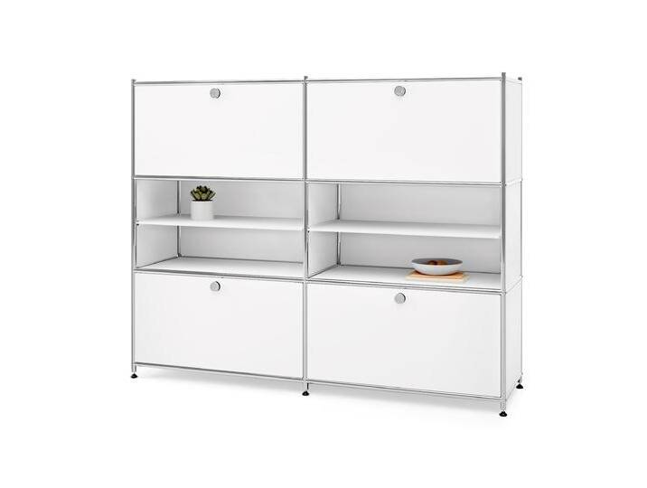 Tchibo - Kommode Metall »Cn3« mit 4 Klappenfächern - 152x40x120,5cm - chrom - Stahl / Aluminium / Kunststoff von Tchibo