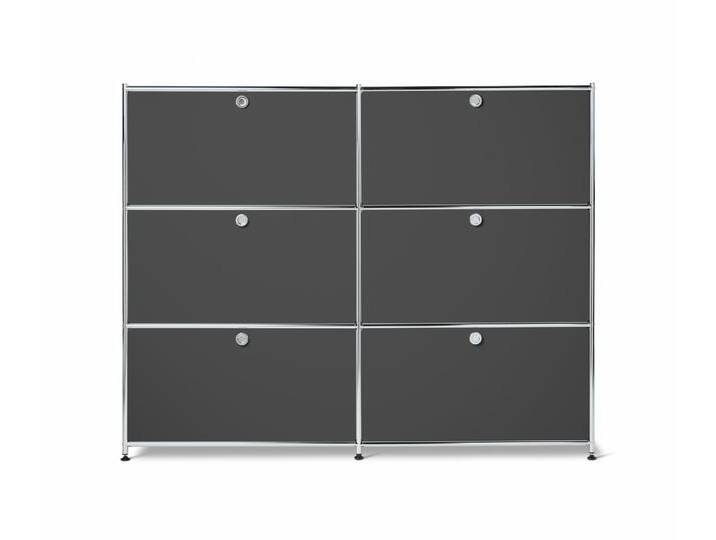 Tchibo - Kommode Metall »Cn3« mit 6 Klappenfächern - 152x40x120,5cm - chrom - Stahl / Aluminium / Kunststoff von Tchibo