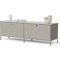 Tchibo - Lowboard Metall »Cn3« mit 2 Klappenfächern - 152x40x51,5cm - hellgrau - Stahl / Aluminium / Kunststoff von Tchibo