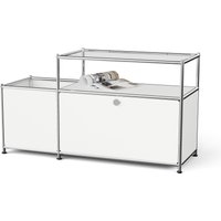 Tchibo - Lowboard Metall »Cn3« mit Klappenfach und Glasplatte - 116x40x64cm - chrom - Stahl / Aluminium / Kunststoff von Tchibo