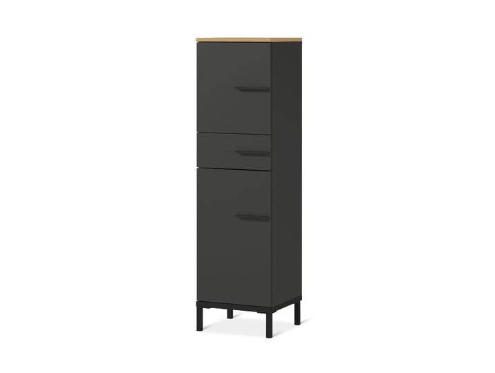 Tchibo - Mediumschrank »Yonkers« - 34x34x123cm - schwarz - Holz / Metall von Tchibo