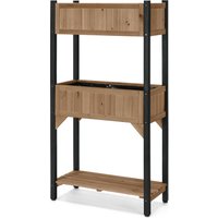 Tchibo - Pflanzkasten-Regal »Elin« - 80x38x150cm - schwarz - Holz / Stahl / Polypropylen von Tchibo