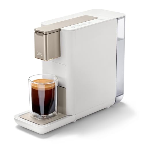Tchibo Qbo ICONIC Premium Kapselmaschine für Espresso, Caffè und Caffè Grande, kompaktes, innovatives Design, Light Gold von Tchibo