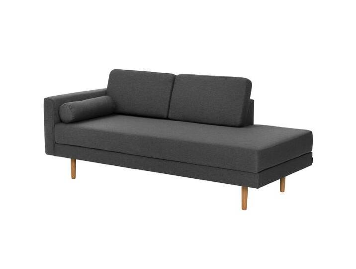 Tchibo - Récamiere »Ivo« mit verstellbarer Armlehne - 190x87x81cm - anthrazit - Buchenholz / Holz / Buchenholz von Tchibo