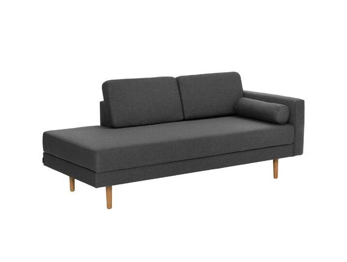 Tchibo - Récamiere »Ivo« mit verstellbarer Armlehne - 190x87x81cm - anthrazit - Buchenholz / Holz / Buchenholz von Tchibo