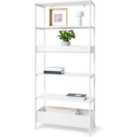 Tchibo - Regal »Klaar« - 80x34x178cm - weiß - Holz / Stahl von Tchibo