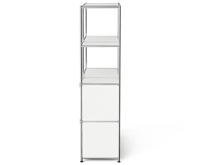 Tchibo - Regal Metall »Cn3« mit 4 Klappenfächern - 116x40x158,5cm - chrom - Stahl / Aluminium / Kunststoff von Tchibo