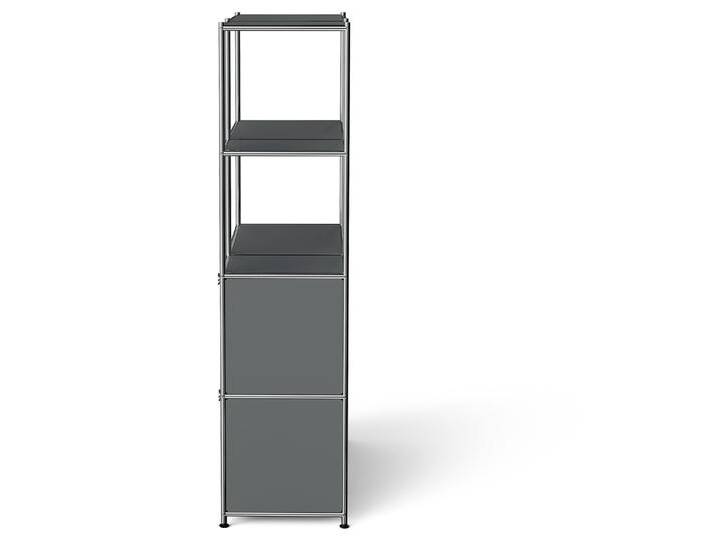 Tchibo - Regal Metall »Cn3« mit 4 Klappenfächern - 116x40x158,5cm - chrom - Stahl / Aluminium / Kunststoff von Tchibo