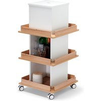Tchibo - Regalturm mit Stauraum - 45x45x93cm - braun - Holz von Tchibo