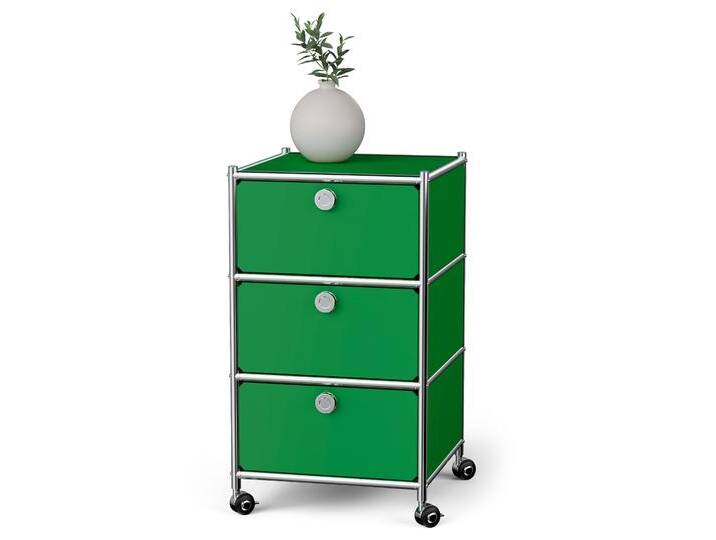 Tchibo - Rollcontainer Metall »Cn3« mit 3 Schubladen - 40x40x70,5cm - chrom - Stahl / Aluminium / Kunststoff von Tchibo