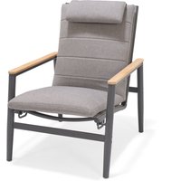 Tchibo - ScanCom Outdoor-Loungesessel mit verstellbarer Rückenlehne - 86x71x97cm - anthrazit - Aluminium / Polypropylen / Schaumstoff von Tchibo
