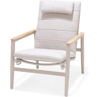 Tchibo - ScanCom Outdoor-Loungesessel mit verstellbarer Rückenlehne - 86x71x97cm - hellgrau - Aluminium / Polypropylen / Schaumstoff von Tchibo
