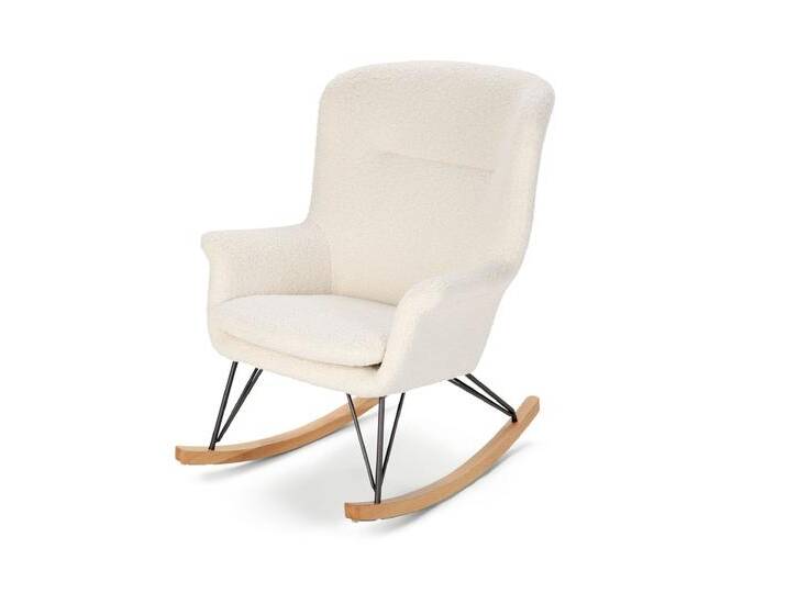 Tchibo - Schaukelstuhl mit Bouclé-Stoff - 72x92x97cm - schwarz - Polyester / Polyurethan / Metall von Tchibo