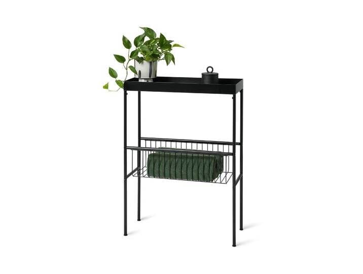 Tchibo - Schmale Konsole mit Ablageflächen - 60x25x81cm - schwarz - Metall von Tchibo