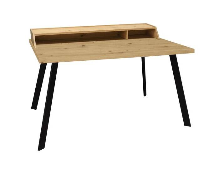 Tchibo - Schreibtisch - 140x70x88cm - schwarz - Holz / Eichenholz / Metall von Tchibo