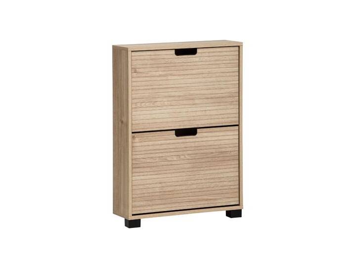 Tchibo - Schuhschrank »Emmik« - 60x19,5x85cm - schwarz - Holz / Kunststoff / Metall von Tchibo