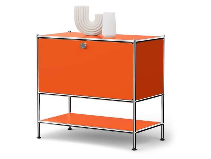 Tchibo - Sideboard Metall CN3 mit 1 Klappenfach - 77,5x40x71,5cm - orange - Stahl / Aluminium / Kunststoff von Tchibo