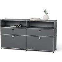 Tchibo - Sideboard Metall "CN3" mit 2 Klappenfächern - 152x40x84,5cm - chrom - Stahl / Aluminium / Kunststoff von Tchibo