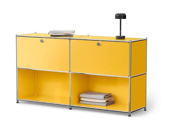 Tchibo - Sideboard Metall »Cn3« mit 2 versetzbaren Klappenfächern - 152x40x82,5cm - chrom - Stahl / Aluminium / Kunststoff Tchibo - Sideboard Metall »Cn3« mit 2 versetzbaren Klappenfächern - 152x40x82,5cm - chrom - Stahl / Aluminium / Kunststoff von Tchibo