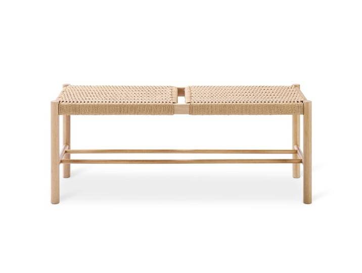 Tchibo - Sitzbank mit Geflecht - 115x42x45cm - braun - Eichenholz / Papier von Tchibo